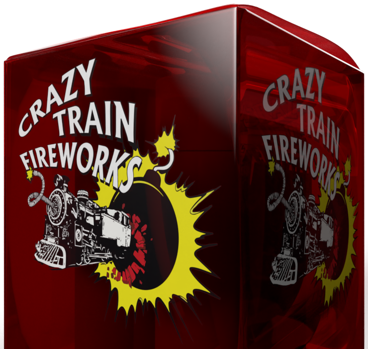 Crazy Train Fireworks 3D Packaging